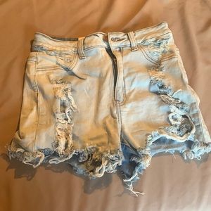 Fashion nova light denim jean shorts